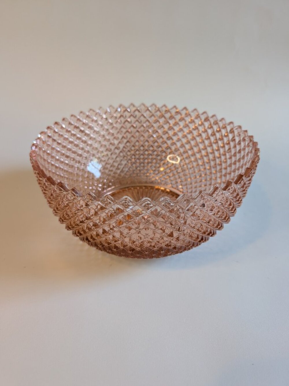 Anchor Hocking MISS AMERICA PINK Straight Edge Deep Bowl 8.75"